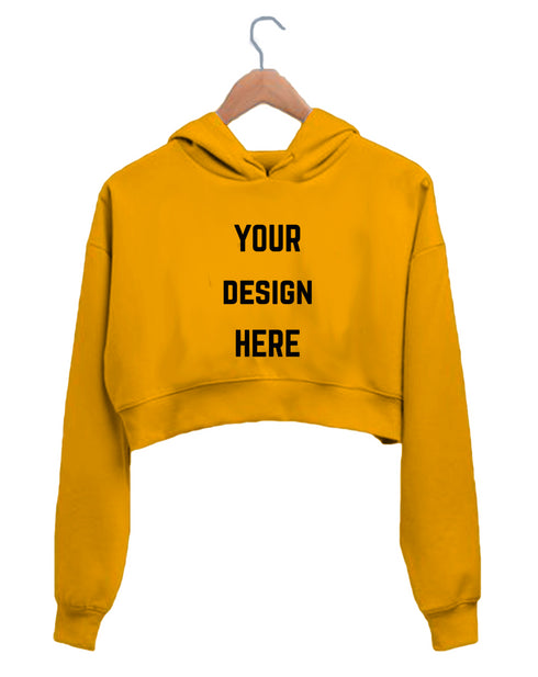 Aaramkhor Customized Design Your Own or Personalized Photo Printed Design Your Own Custom Merchandise summer-22 Womens Crop Hoodies